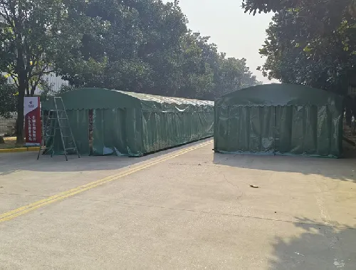 大型弧形顶移动伸缩雨篷（工业级推拉篷）