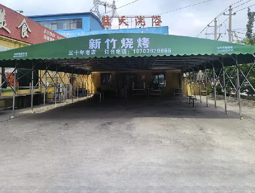 洛阳夜市餐饮烧烤篷安装实景